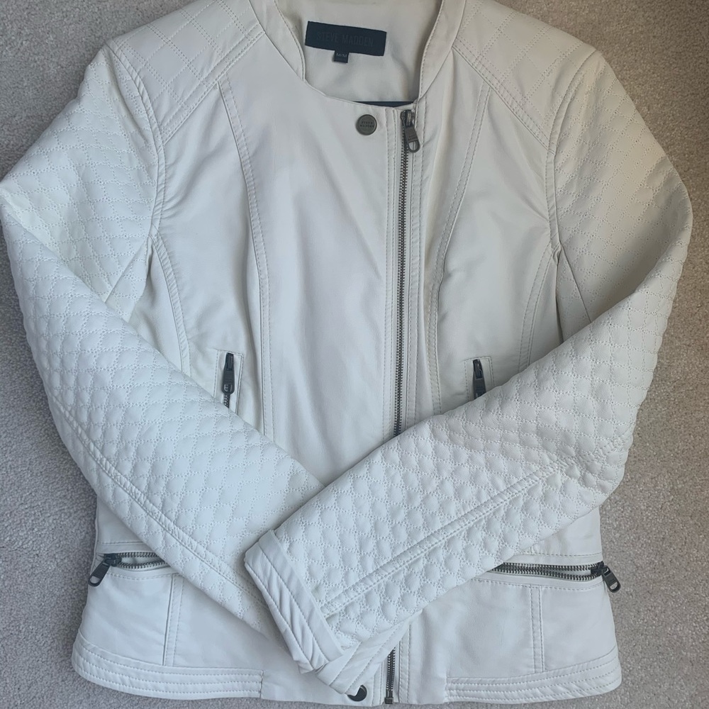 White leather jacket